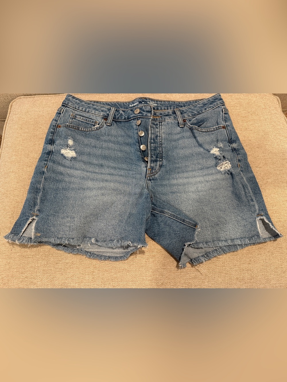Old Navy Womenβs Distressed Denim Shorts - Blue